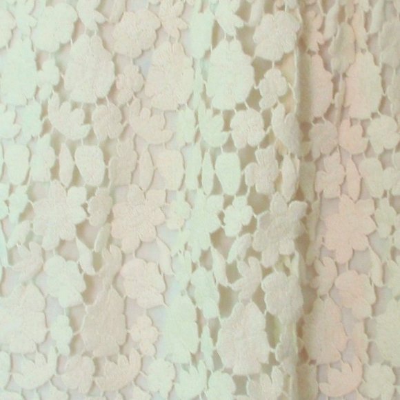 CLUB MONACO NATURAL IVORY COTTON FLORAL CROCHET COQUETTE MINI SKIRT 8 NWT - Picture 6 of 7